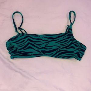 Target Xhilaration Green Zebra Bikini Top